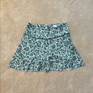 ATHLETA Skort Blue and White Floral